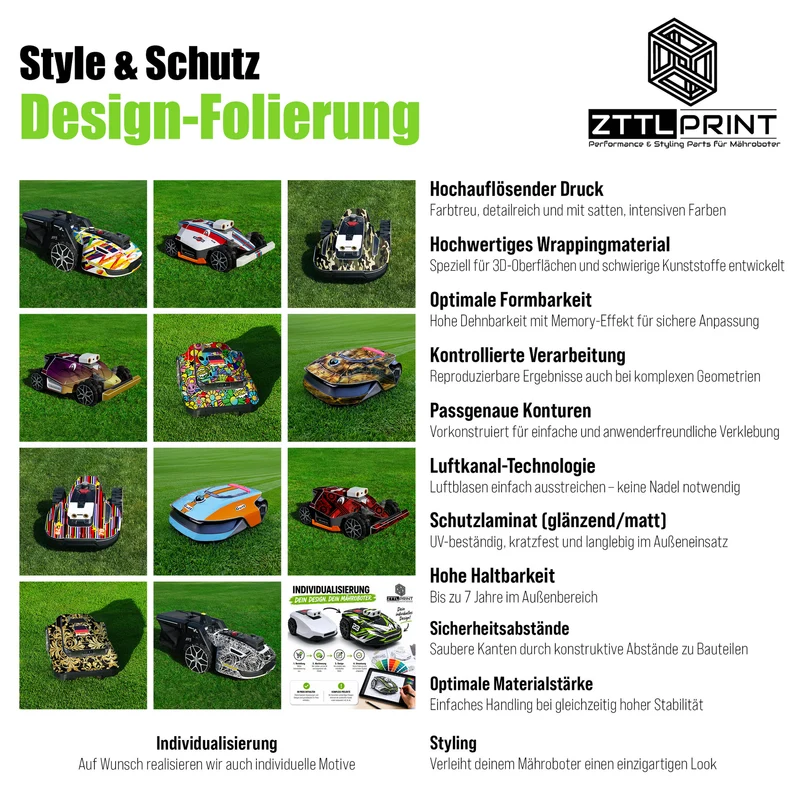 Dreame A1 Mähroboter Premium Design-Folierung