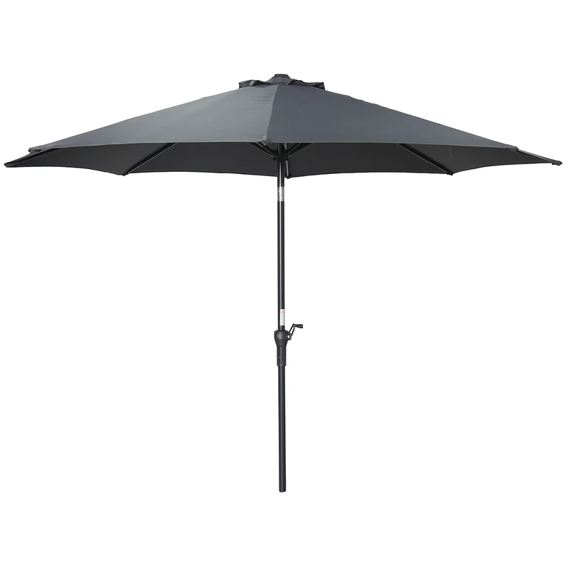Garden Impressions Lotus parasol - Ø300 cm - carbon black - donker grijs