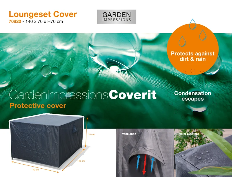 Coverit loungeset hoes - 140x70xH70 cm