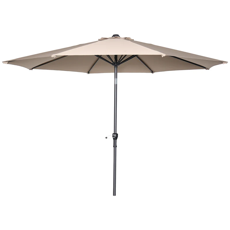 Garden Impressions Lotus parasol - Ø300 cm - carbon black - taupe