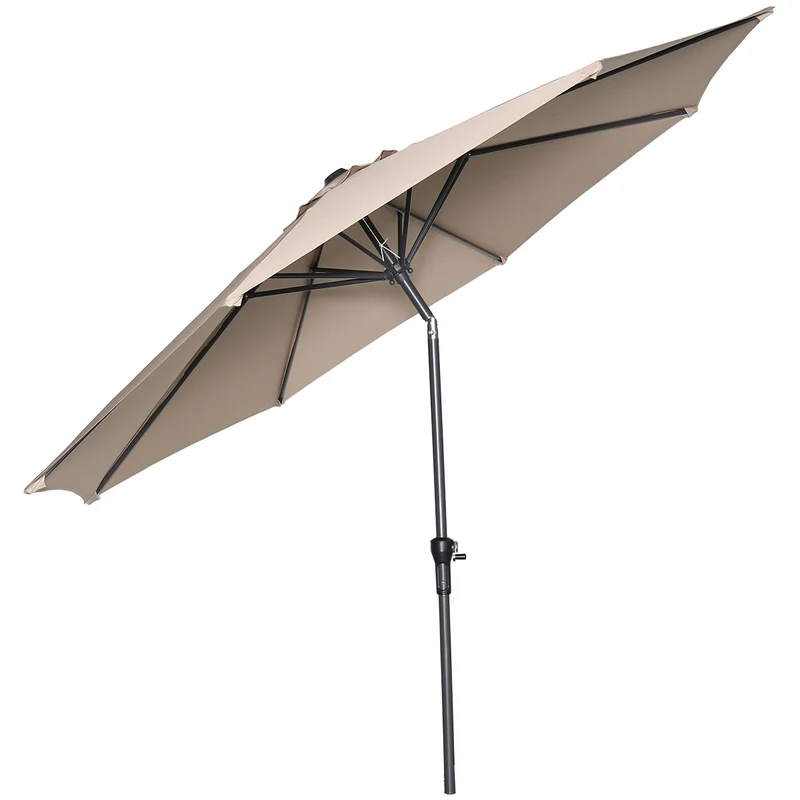 Garden Impressions Lotus parasol - Ø300 cm - carbon black - taupe