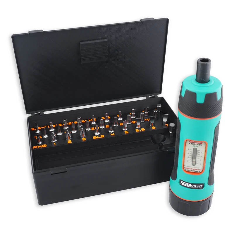 Drehmomentschraubendreher Werkzeugbox Set einstellbar 1 - 8 Nm 1/4 Zoll 30 Bits