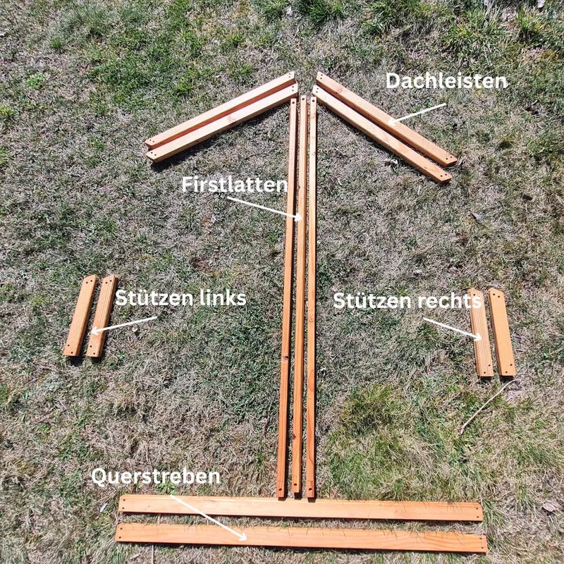 Selbstbauset Frühbeet Holzlatten