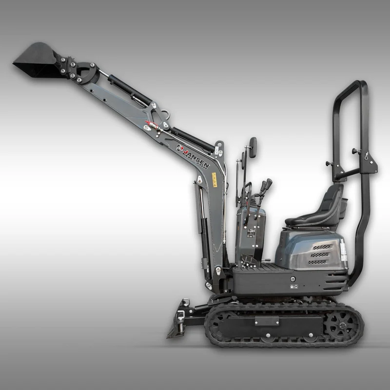 JANSEN® MB-700 Minibagger, 8,5 PS Benzin, Komplett-Set, Verstellfahrwerk