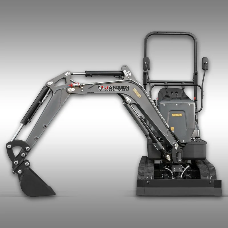 JANSEN® MB-700 Minibagger, 8,5 PS Benzin, Komplett-Set, Verstellfahrwerk