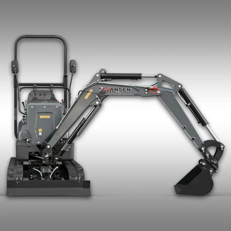 JANSEN® MB-700 Minibagger, 8,5 PS Benzin, Komplett-Set, Verstellfahrwerk