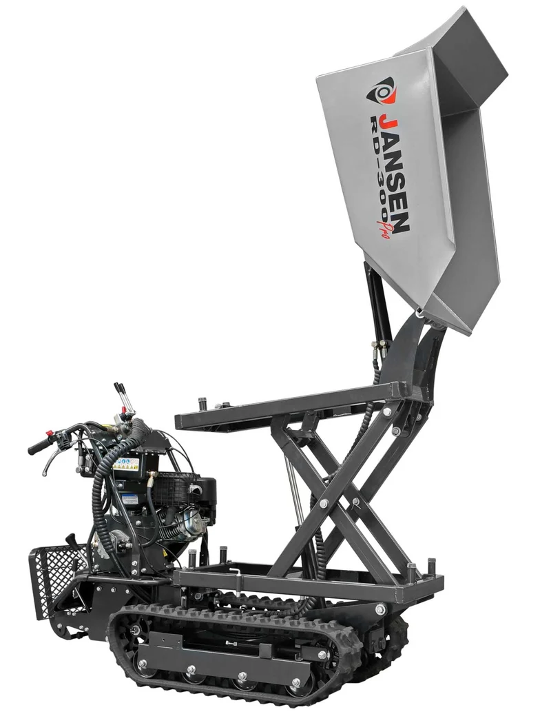 Raupendumper Jansen RD-300pro, hydraulische Mulde mit Hochkippsystem