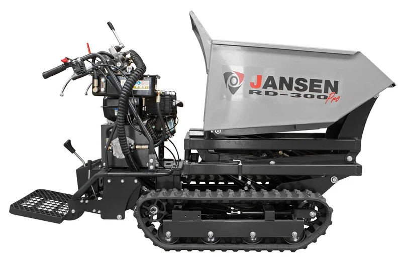 Raupendumper Jansen RD-300pro, hydraulische Mulde mit Hochkippsystem