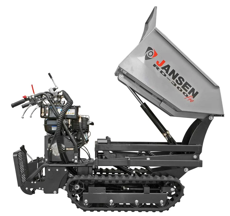 Raupendumper Jansen RD-300pro, hydraulische Mulde mit Hochkippsystem