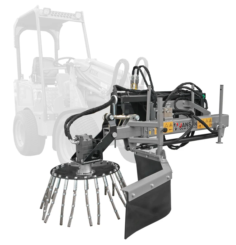Wildkrautbürste Jansen WKB-70, Wildkrautbesen, Unkrautbürste, hydraulisch
