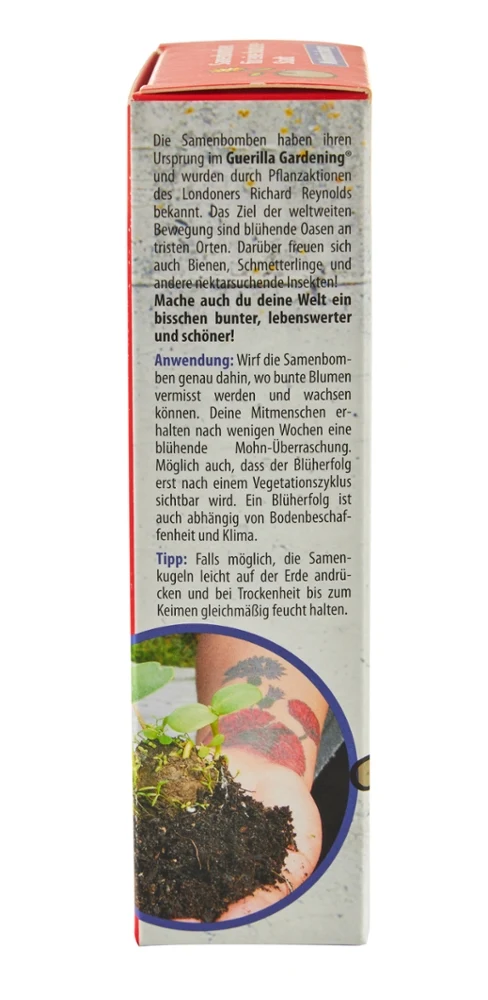 Guerilla Gardening Samenbomben MOHNMISCHUNG