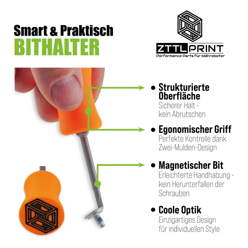 Universal Bithalter Werkzeug Mähroboter Performance Smart Sechskant Inbus PREMIUM Messerklingensystem