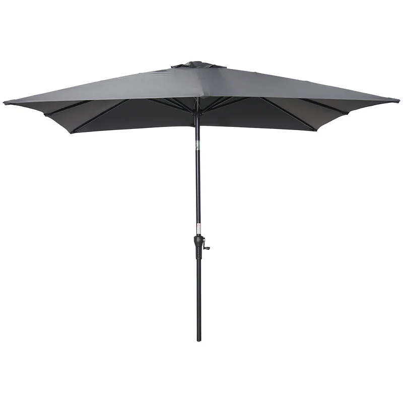 Garden Impressions Lotus parasol - 250x250 cm - carbon black - donker grijs