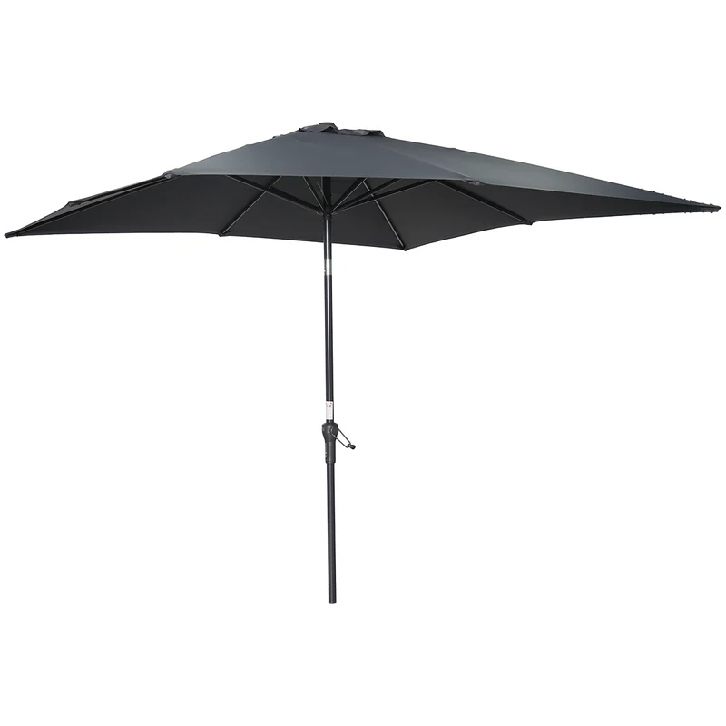 Garden Impressions Lotus parasol - 250x250 cm - carbon black - donker grijs