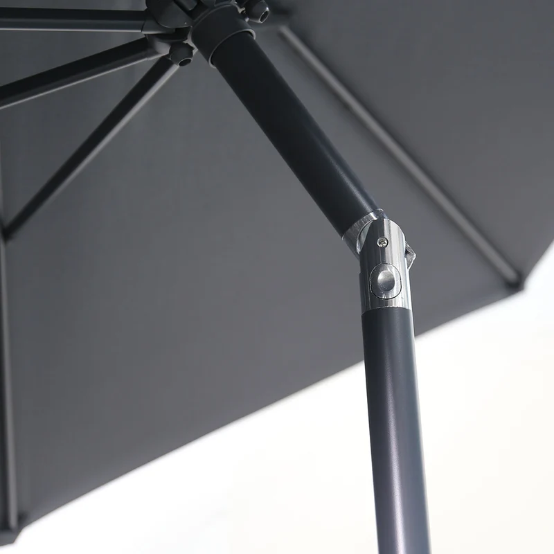 Garden Impressions Lotus parasol - 250x250 cm - carbon black - donker grijs