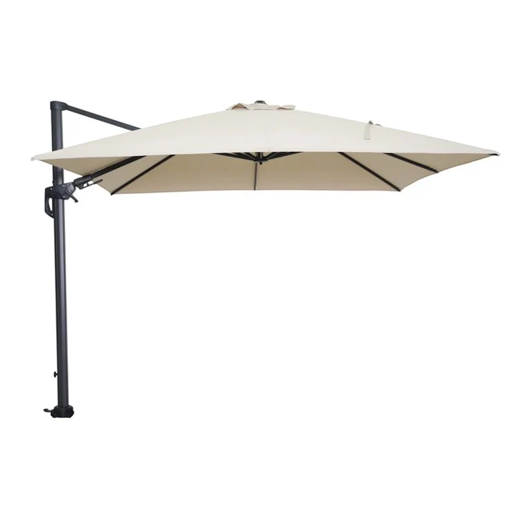Hawaii parasol - 300x300 cm - carbon black - ecru