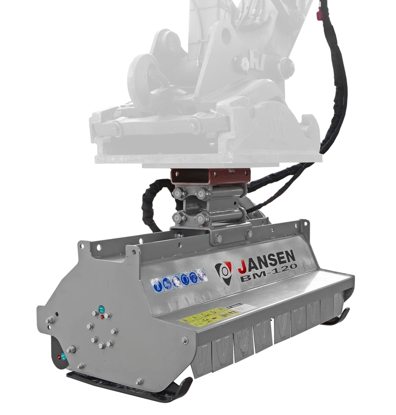Baggermulcher Jansen BM-120, hydraulisch, Minibagger, Schlegelmulcher