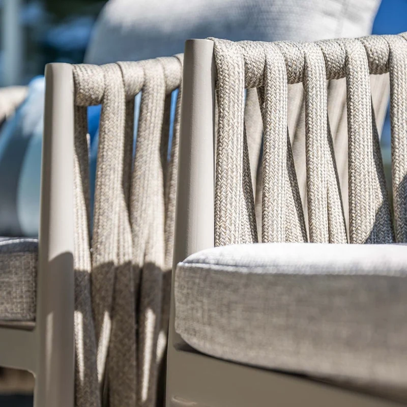 Teromos dining tuinstoel - taupe - rope grijs zand - valley sand