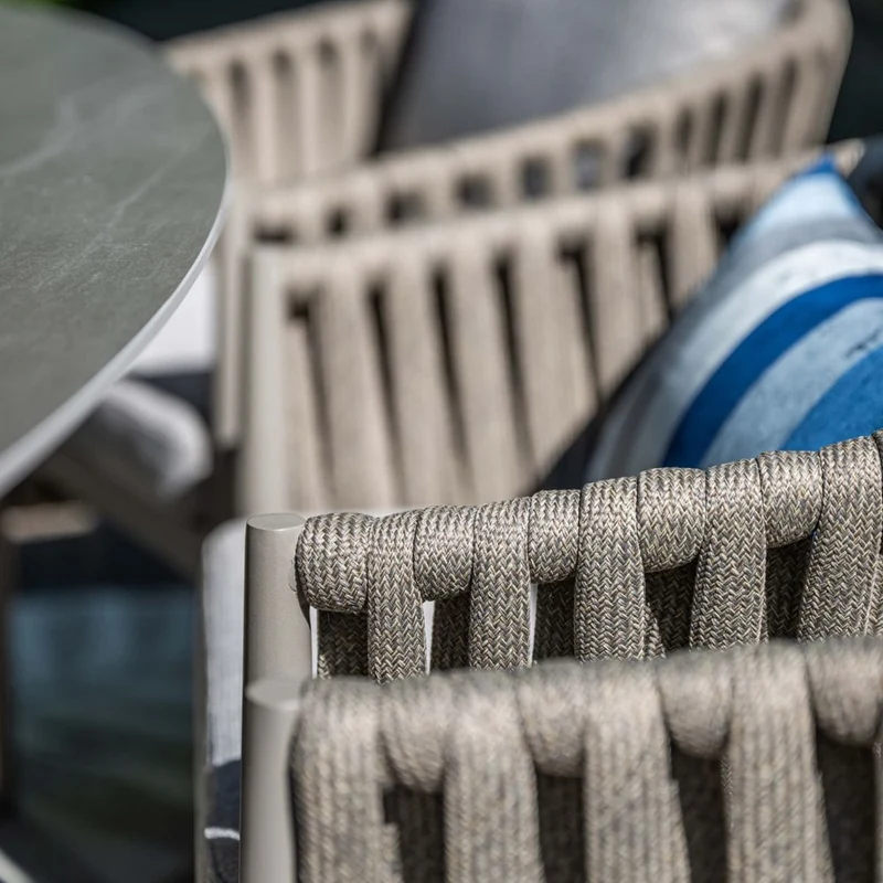 Teromos dining tuinstoel - taupe - rope grijs zand - valley sand