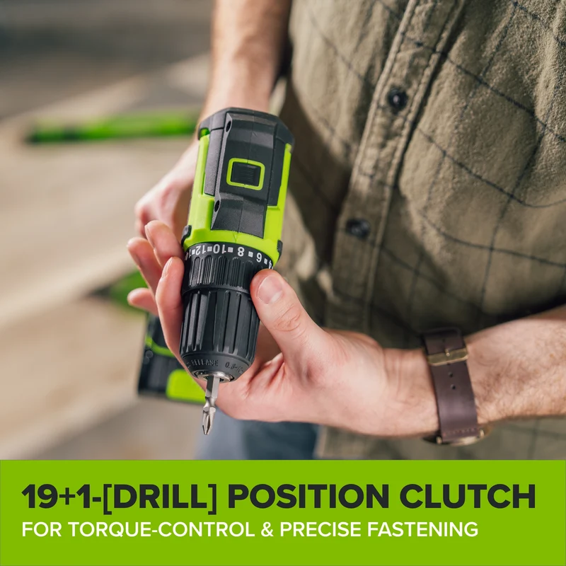 24V Cordless 280 in-lbs Drill/Driver Power Tool 10PC Combo Kit: (3) 2.0 Ah USB-C Batteries, (2) 30W USB-C Charger Block, and (2) 3' 100W USB-C Cable