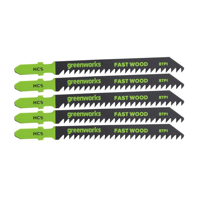 5-PC 4" 8TPI Jig Saw Wood Blades
