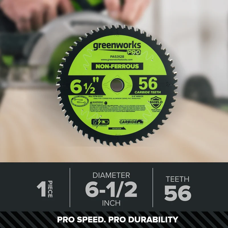 Pro 56-Tooth 6-1/2" Demolition Circular Saw Blade with Construction-Grade Carbide Teeth