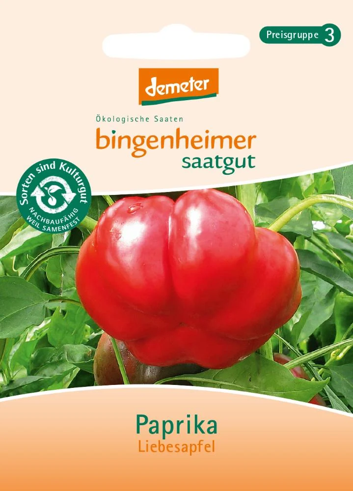 BIO Saatgut Paprika Liebesapfel