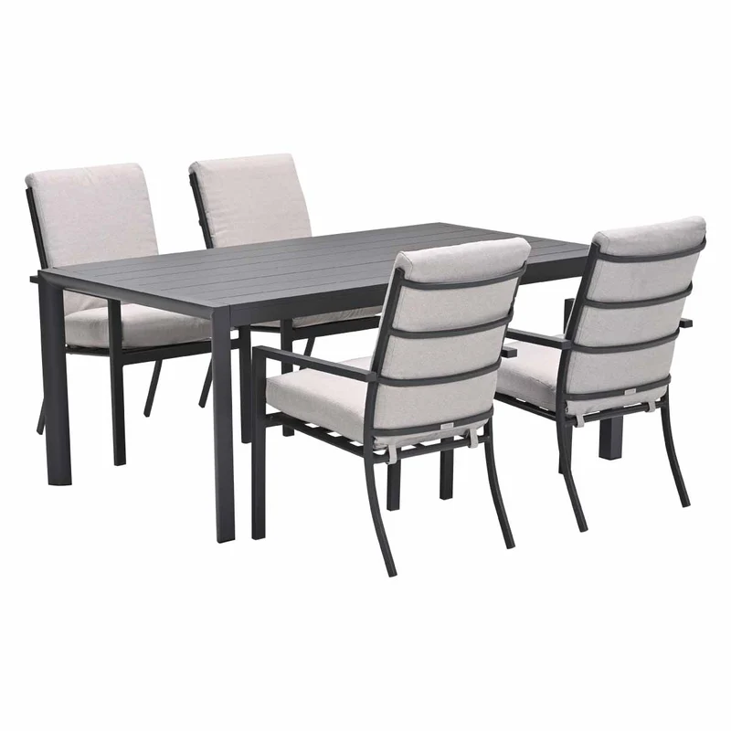 Garden Impressions Sergio/Gosford tuinset 4 personen stapelbare tuinstoelen