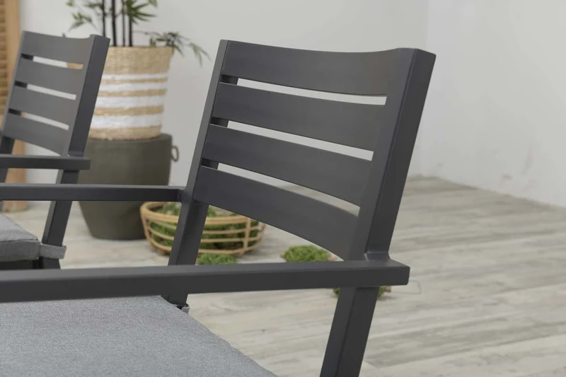 Garden Impressions Oklahoma/Felini tuinset 4 personen teaklook tafel 160 cm