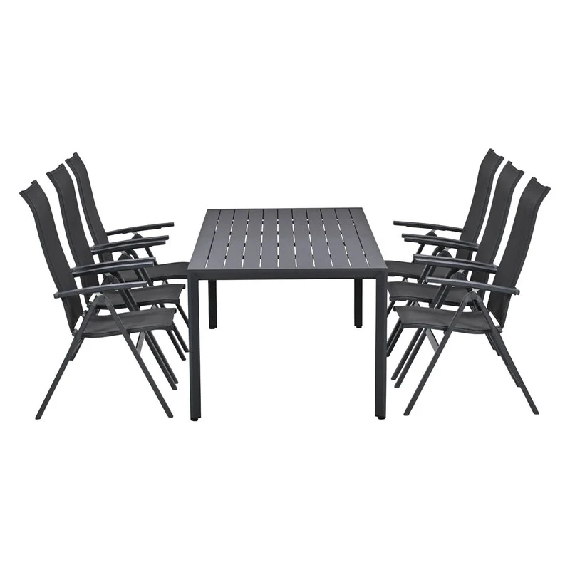 Garden Impressions Osaka/Felini tuinset 6 pers met verstelbare stoelen