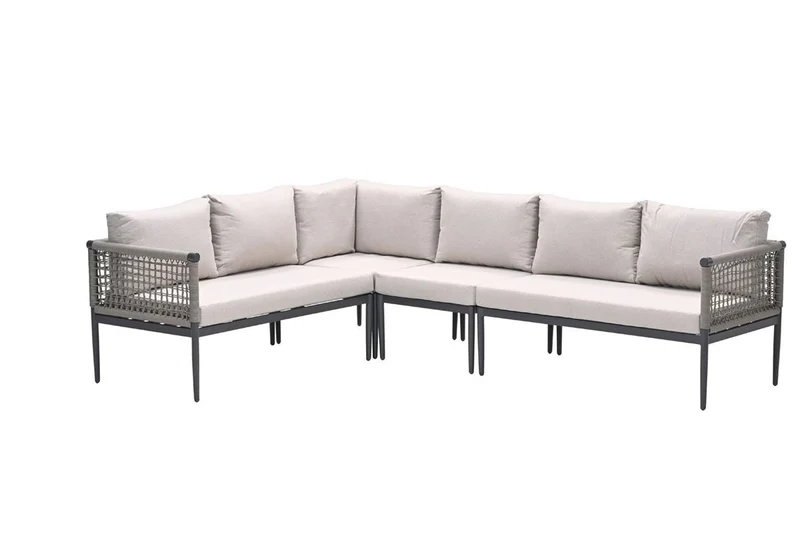 Garden Impressions Teramon loungeset 6-persoons met taupe rope
