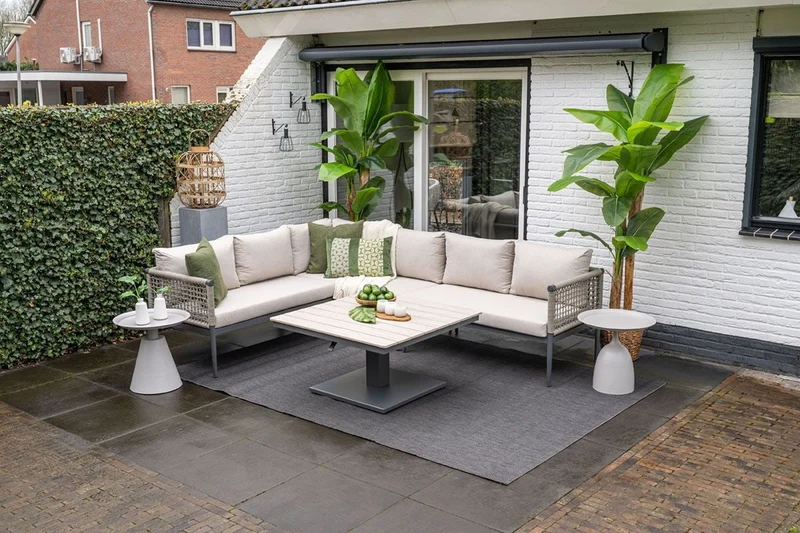 Garden Impressions Teramon loungeset 6-persoons met taupe rope