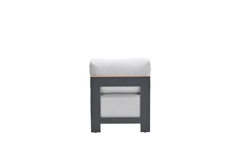 Levanto midden element - carbon black - valley sand light teaklook