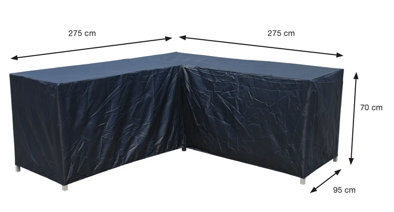 Coverit loungeset L-vorm hoes - 275/275x95xH70 cm