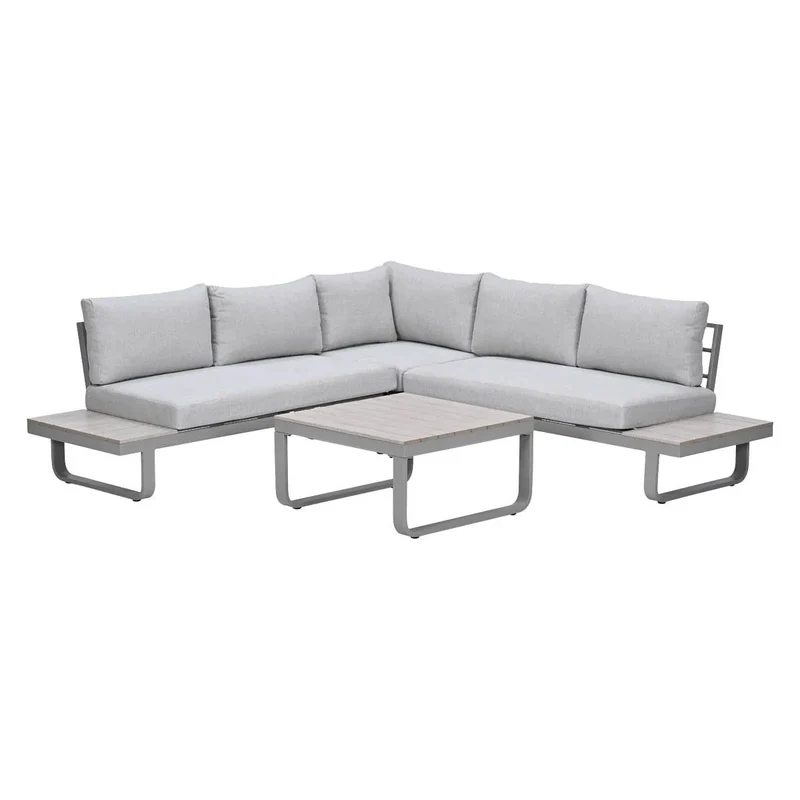 Garden Impressions Masone aluminium hoek loungeset 4-delig taupe
