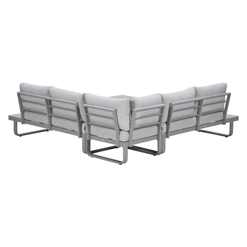 Garden Impressions Masone aluminium hoek loungeset 4-delig taupe