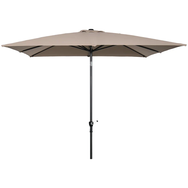 Garden Impressions Lotus parasolset 250x250 taupe met voet en hoes