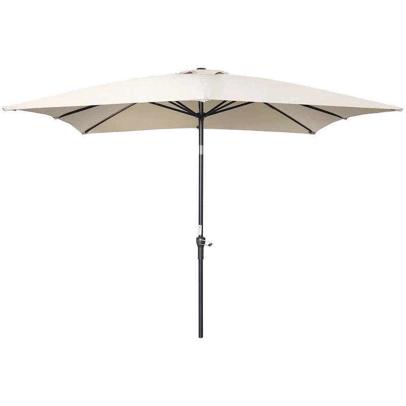 Garden Impressions Lotus parasolset 250x250 ecru met voet en hoes