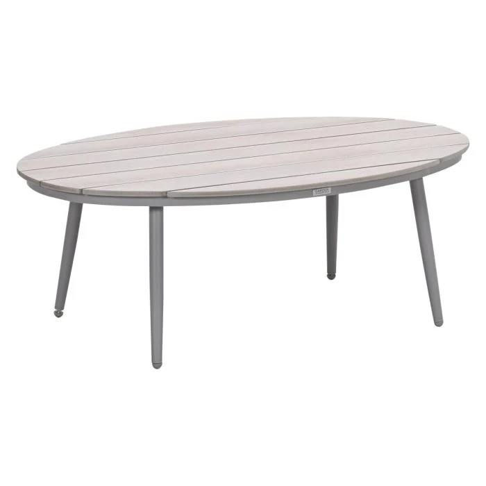 Garden Impressions Margriet loungetafel ovaal 120x75 cm - taupe - light teak look
