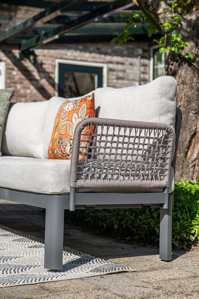Garden Impressions Corsano rope lounge hoekbank - taupe - valley sand