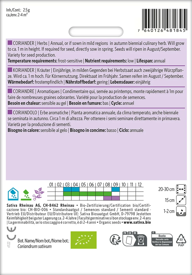 BIO Saatgut Koriander
