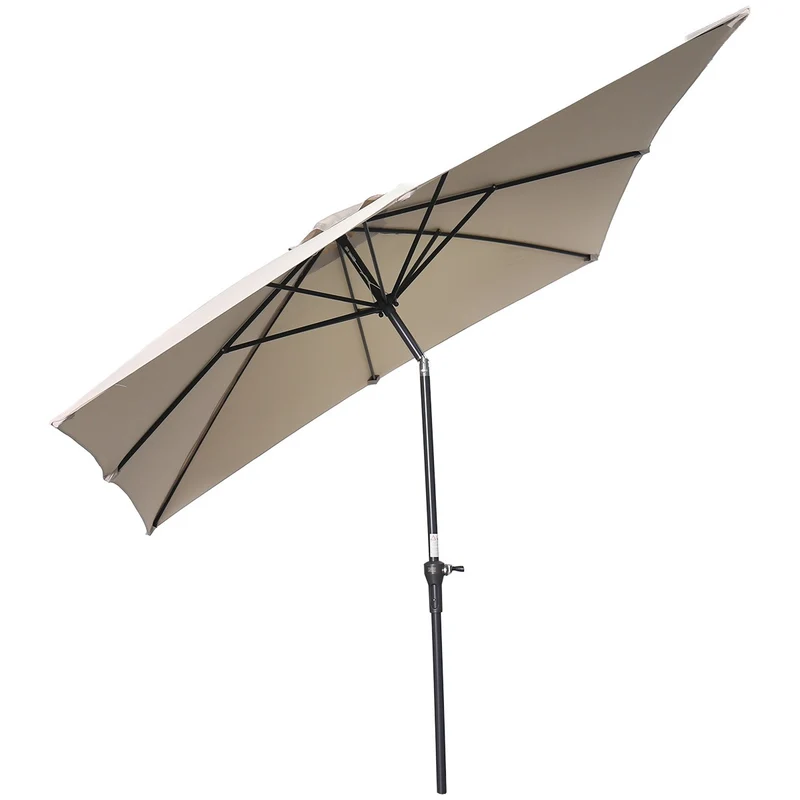 Garden Impressions Lotus parasol - 250x250 cm - carbon black - ecru