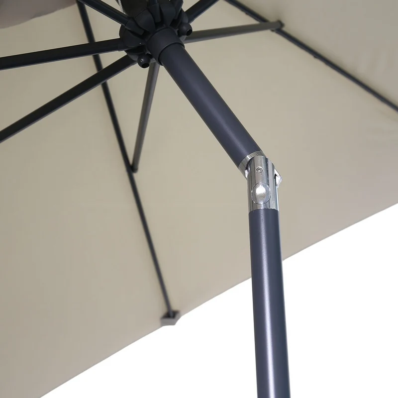 Garden Impressions Lotus parasol - 250x250 cm - carbon black - ecru