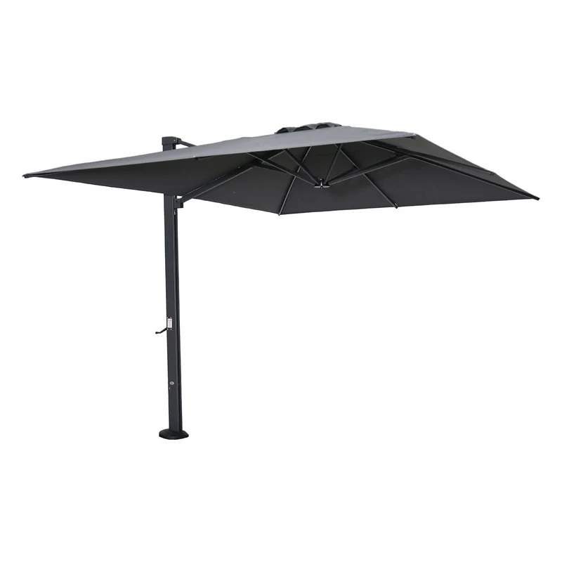 Garden Impressions Hawaii Emperor parasol - 3x4 m - carbon black - antraciet
