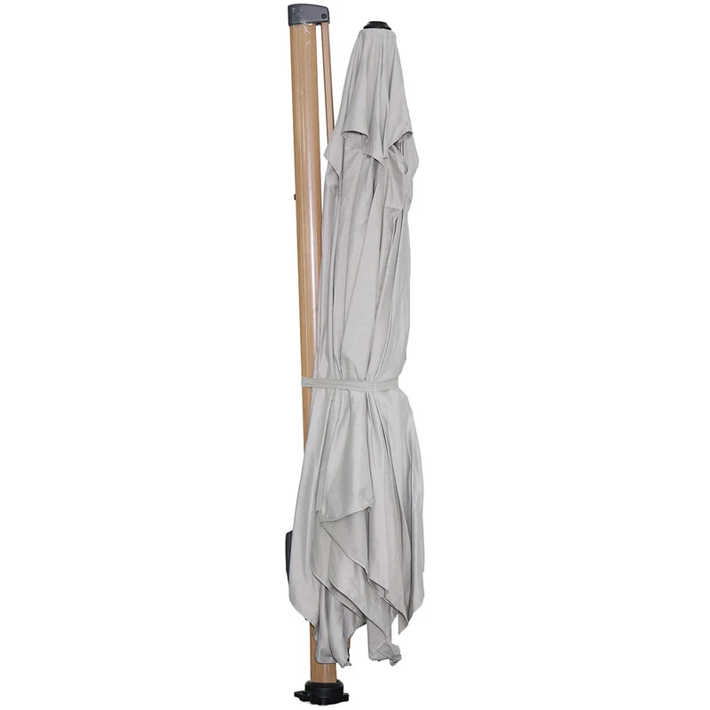 Garden Impressions Hawaii Big Pole II parasol - 3,5x3,5 m - teak look - zand