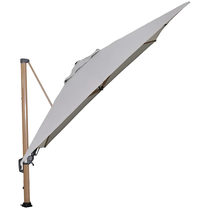 Garden Impressions Hawaii Big Pole II parasol - 3,5x3,5 m - teak look - zand