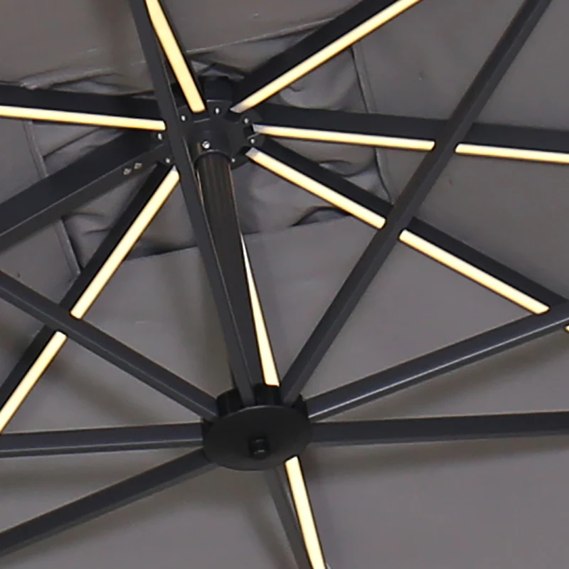 Garden Impressions Hawaii Lumen parasol - 300x300 cm - licht grijs