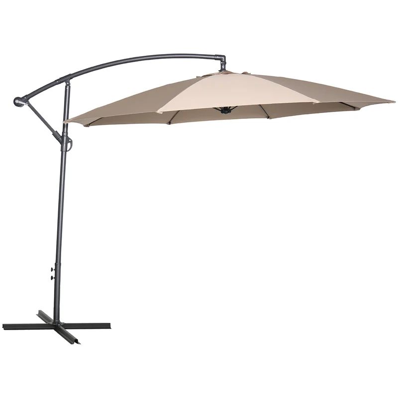 Garden Impressions Athene parasol - Ø300 cm - carbon black - taupe