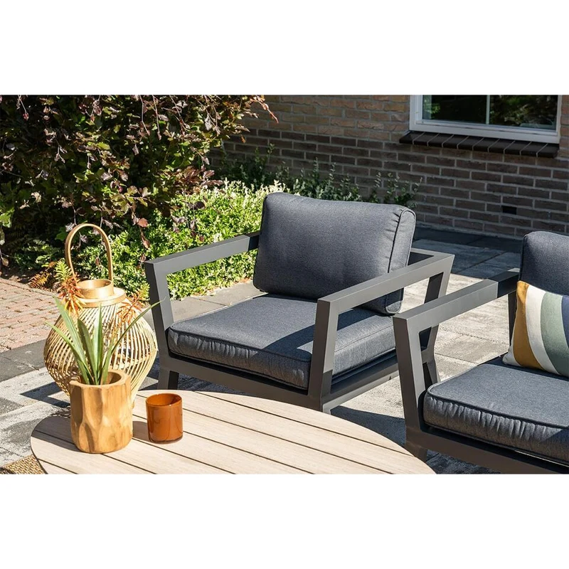 Garden Impressions 5-delige loungeset Ridge – 4 luxe lounge fauteuils inclusief salontafel