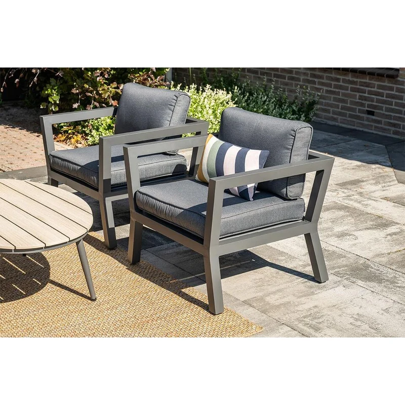 Garden Impressions 5-delige loungeset Ridge – 4 luxe lounge fauteuils inclusief salontafel